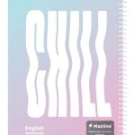 دفتر 60 برگ دو خط (زبان) سیمی جلد نرم وزیری - طرح 12