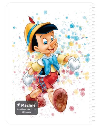 دفتر 60 برگ نقاشی سیمی جلد نرم وزیری - طرح 12