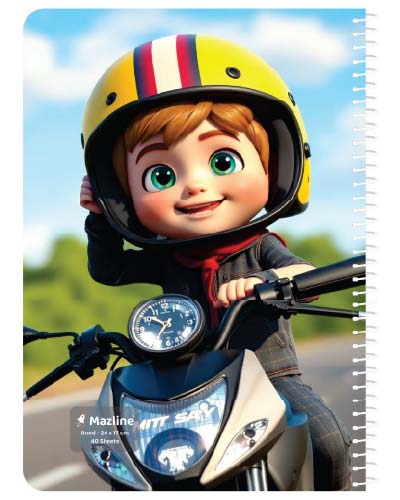 دفتر 40 برگ سیمی جلد نرم وزیری-طرح 12