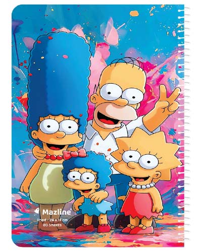 دفتر 80 برگ سیمی مجلد وزیری - طرح 13