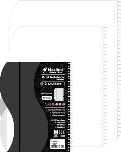 دفتر 120 برگ اُربیت سیمی جلد پ.پ جیبی بزرگ - طرح 6