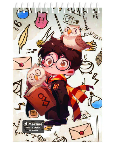 دفترچه یادداشت 80 برگ سیمی جلد نرم - طرح 1