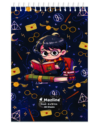 دفترچه یادداشت 80 برگ سیمی جلد نرم - طرح 2