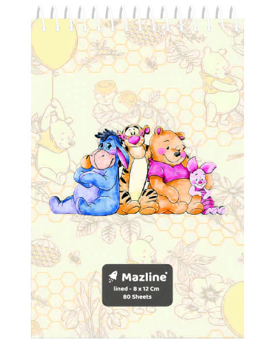 دفترچه یادداشت 80 برگ سیمی جلد نرم - طرح 3