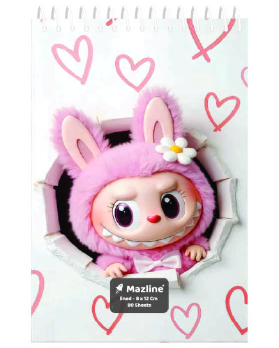 دفترچه یادداشت 80 برگ سیمی جلد نرم - طرح 4