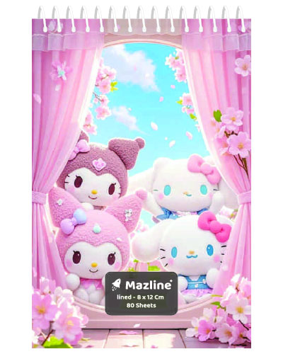 دفترچه یادداشت 80 برگ سیمی جلد نرم - طرح 5