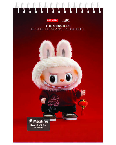 دفترچه یادداشت 80 برگ سیمی جلد نرم - طرح 8