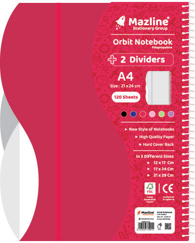 دفتر 120 برگ اُربیت سیمی جلد پ.پ رحلی - طرح 1