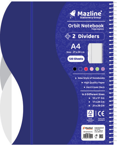 دفتر 120 برگ اُربیت سیمی جلد پ.پ رحلی - طرح 2