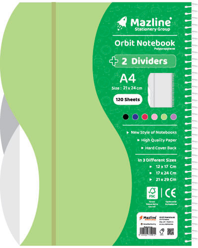 دفتر 120 برگ اُربیت سیمی جلد پ.پ رحلی - طرح 5