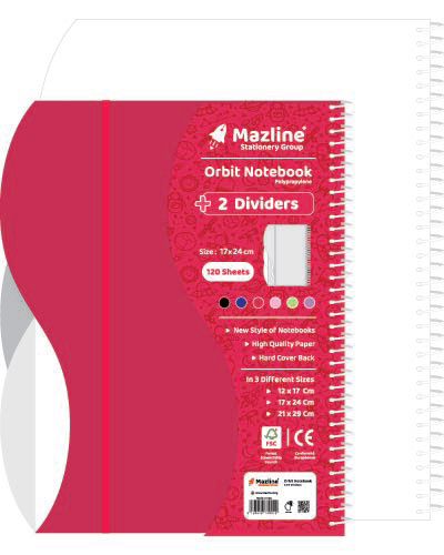 دفتر 120 برگ اُربیت سیمی جلد پ.پ وزیری - طرح 1