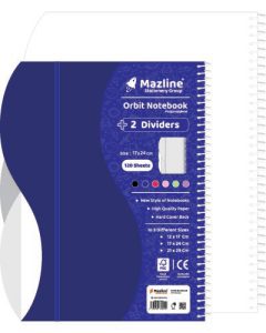 دفتر 120 برگ اُربیت سیمی جلد پ.پ وزیری - طرح 2