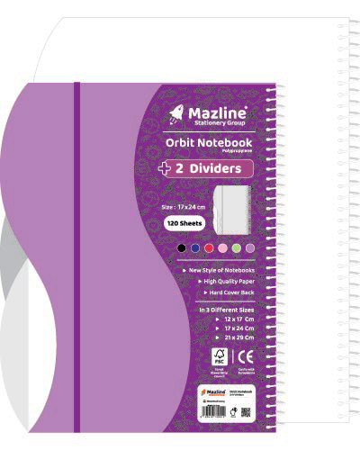 دفتر 120 برگ اُربیت سیمی جلد پ.پ وزیری - طرح 4
