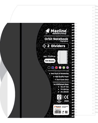 دفتر 120 برگ اُربیت سیمی جلد پ.پ وزیری - طرح 6